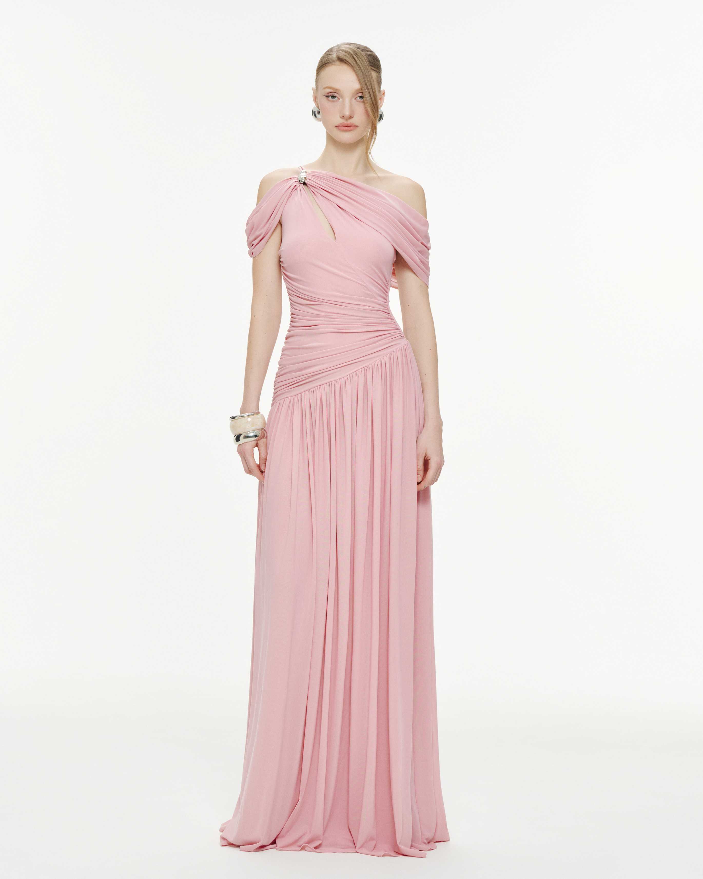 Ariadne Maxi Elbise-Pembe