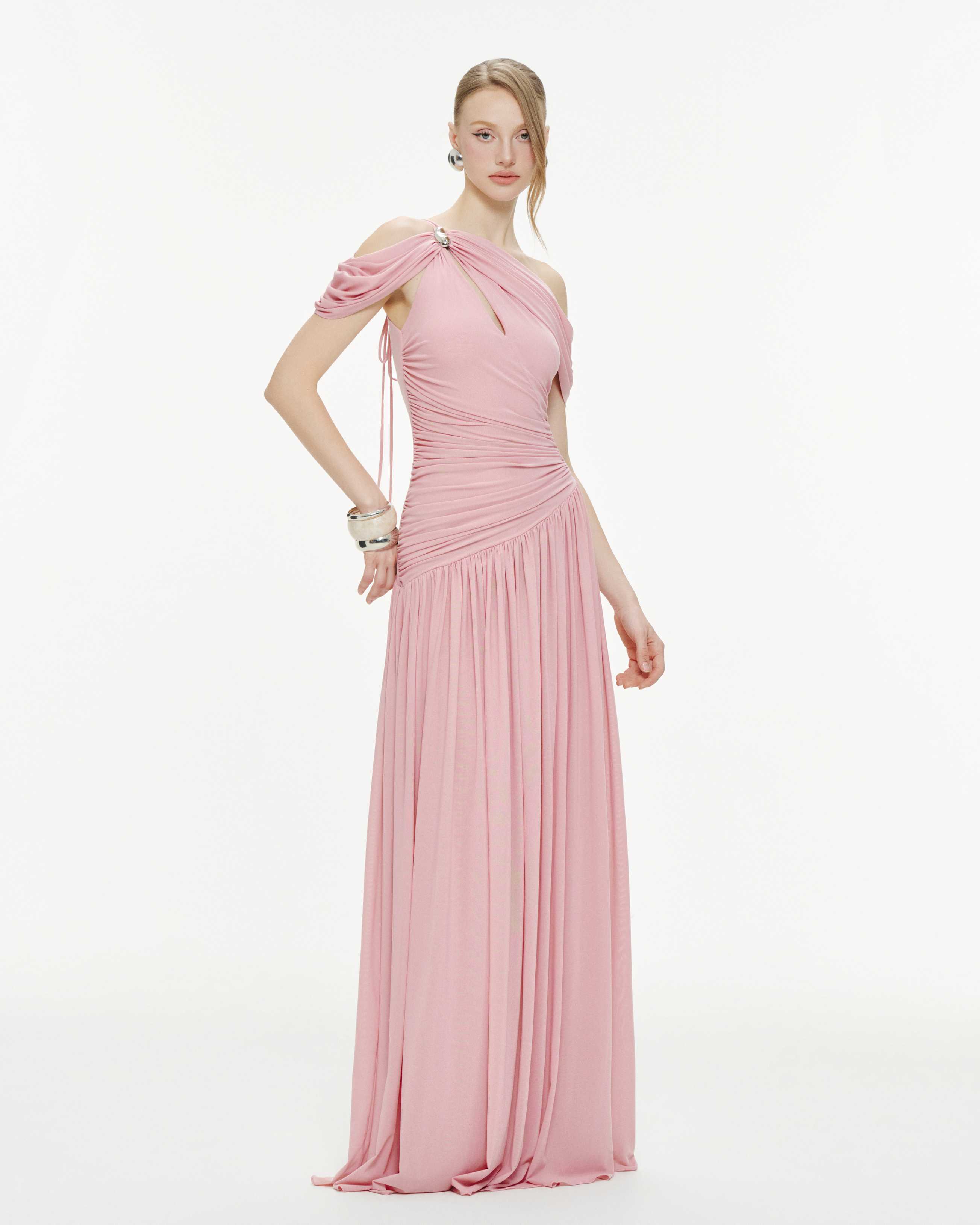 Ariadne Maxi Elbise-Pembe