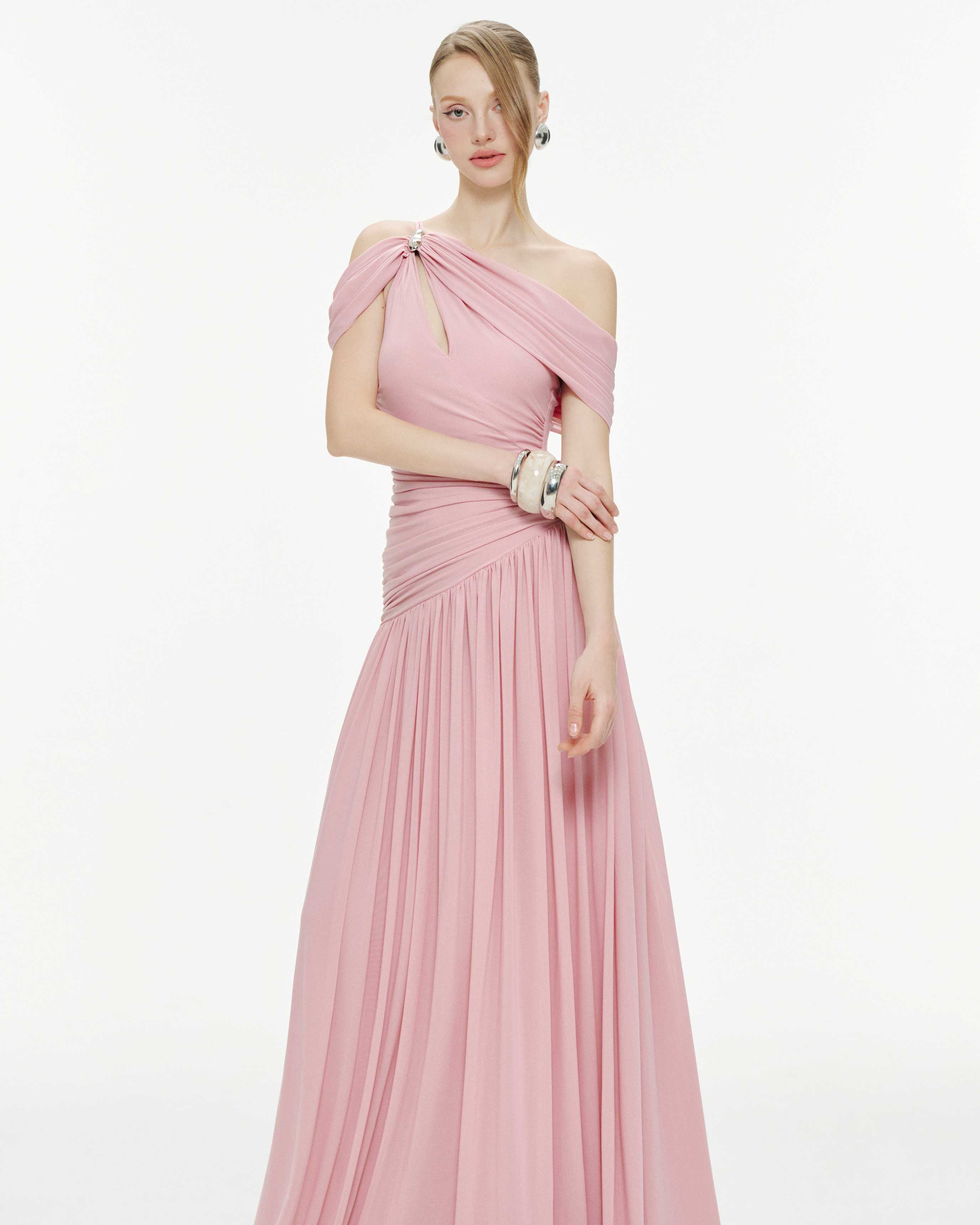 Ariadne Maxi Elbise-Pembe