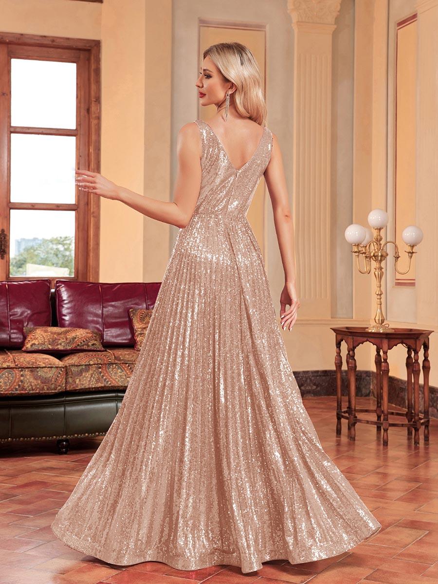 Jaleh Maxikleid mit V-Ausschnitt
