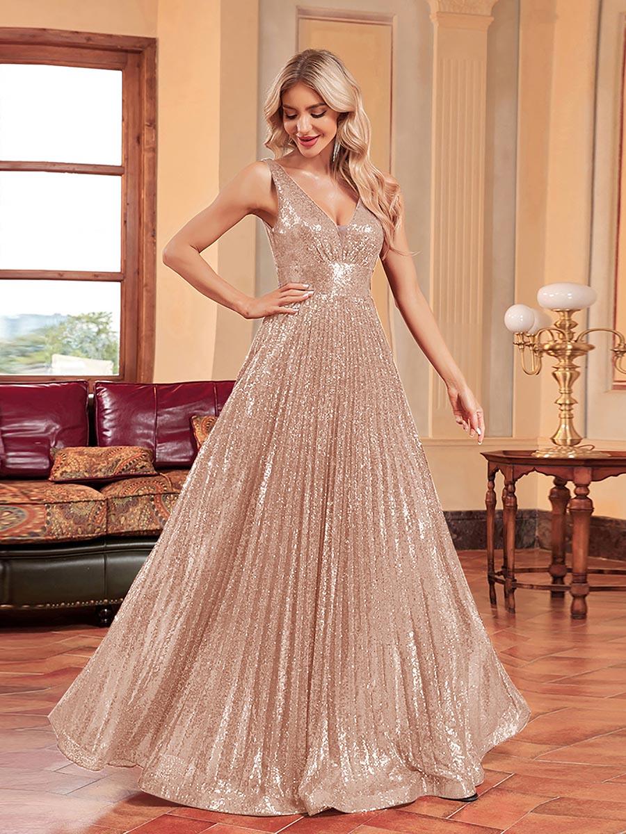 Jaleh Maxikleid mit V-Ausschnitt