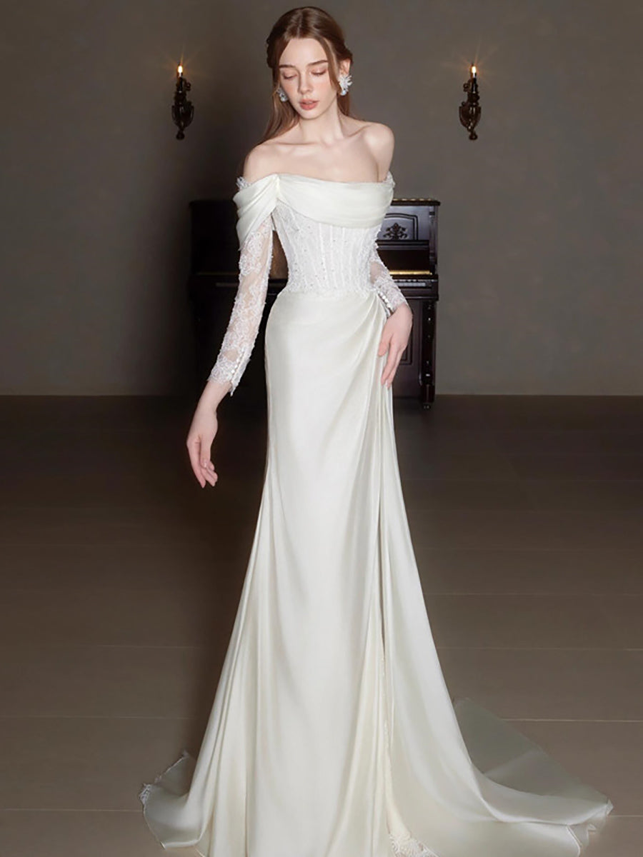 Xanthe Lace Ruched Corset Maxi Dress 