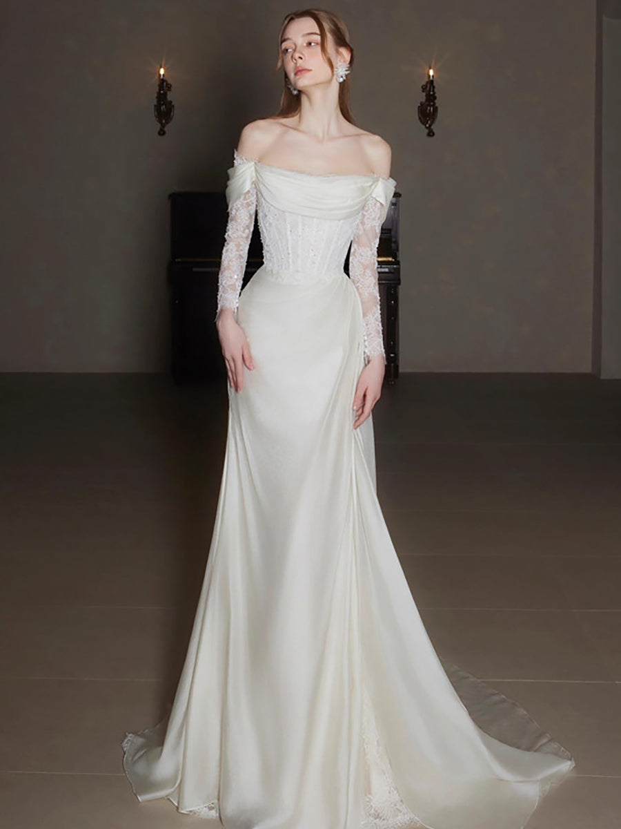Xanthe Lace Ruched Corset Maxi Dress 