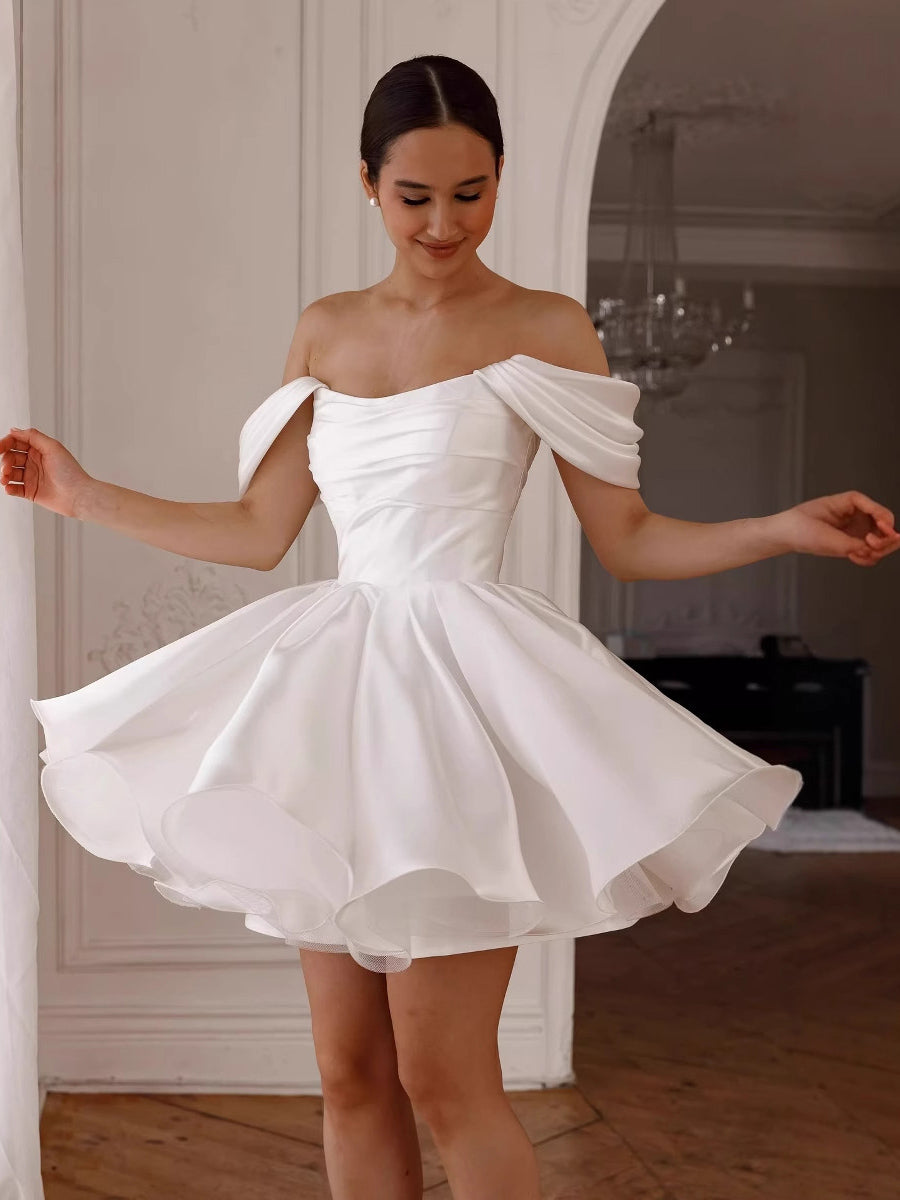 Nyx Draped Satin Mini Dress 
