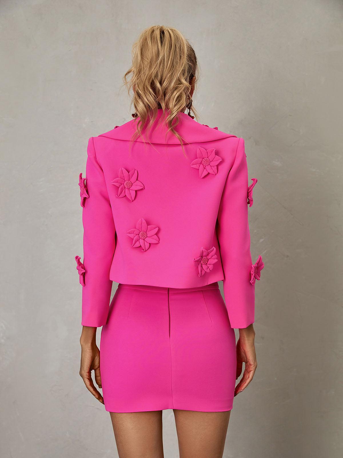 Nylah Blumenblazer-Minirock-Set