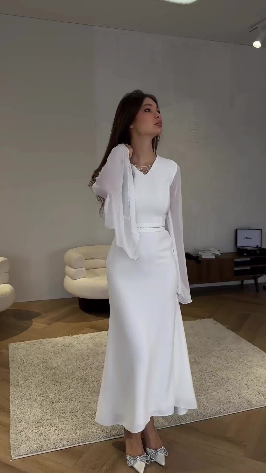 Alisora Kol Dökümlü Midi Elbise