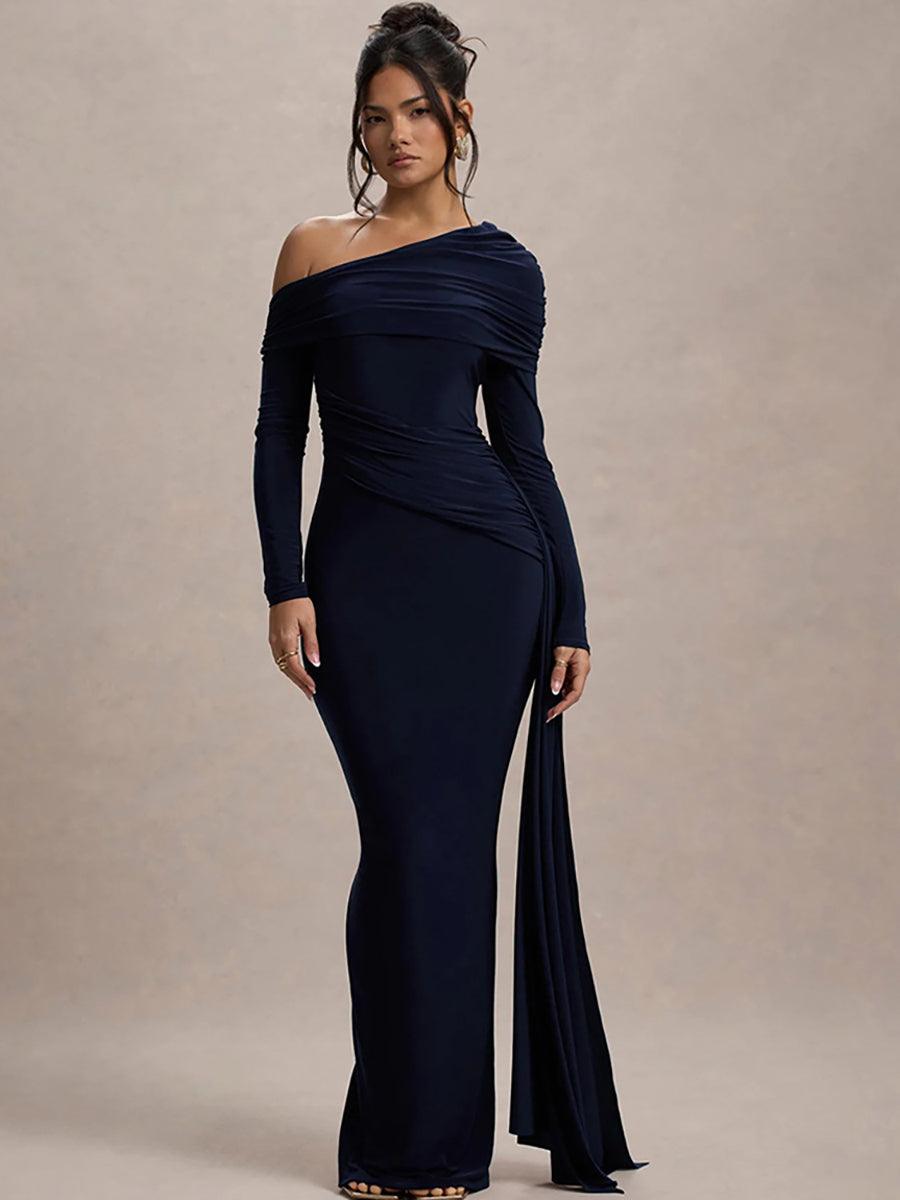 Slash Solid Maxi Elbise