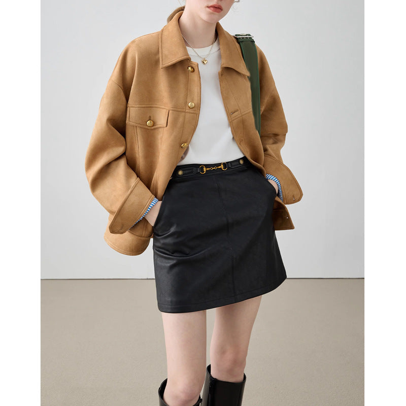 Urban Chic Oversize Süet Mevsimlik Kaban