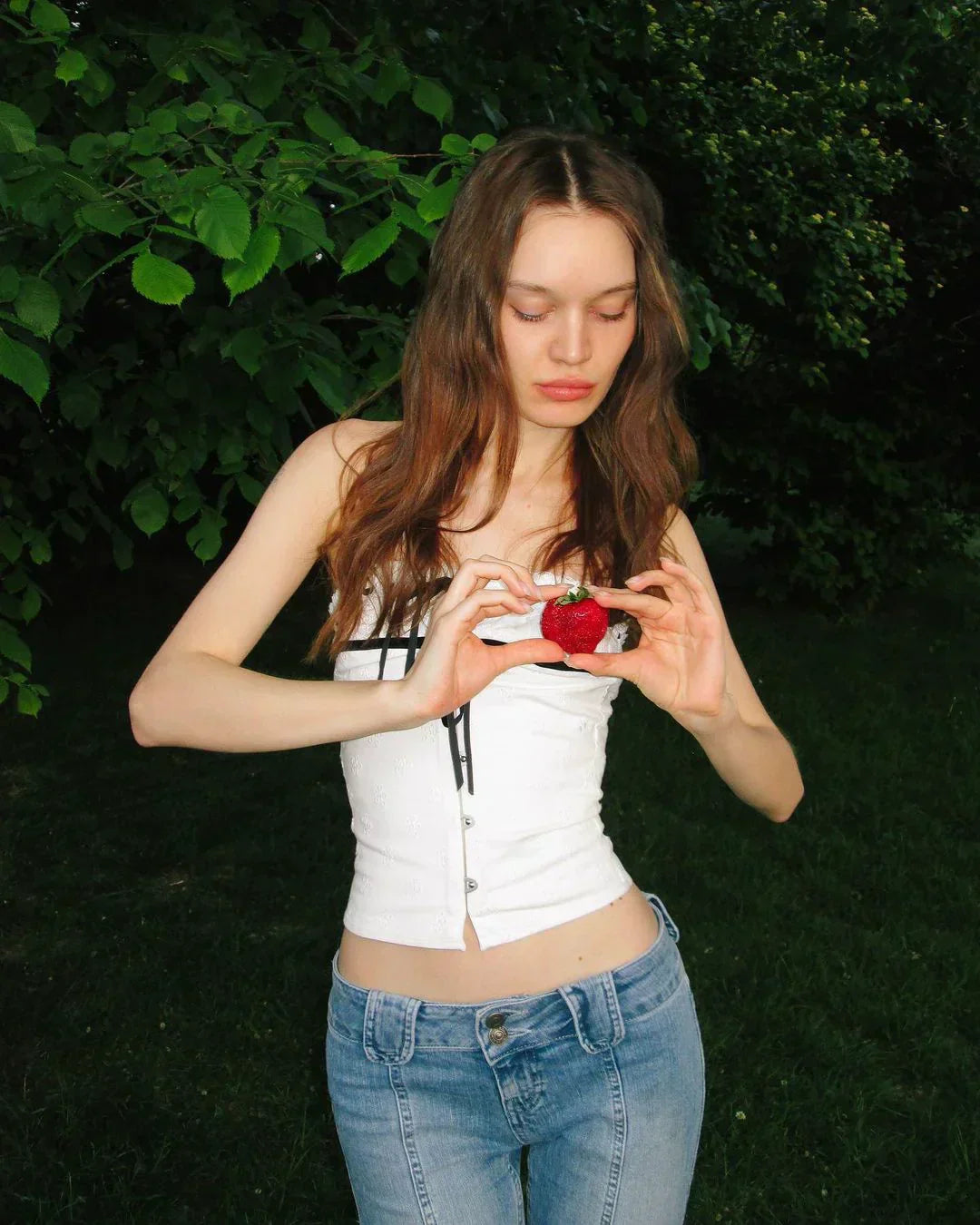 Eily Vintage Crop Bluse