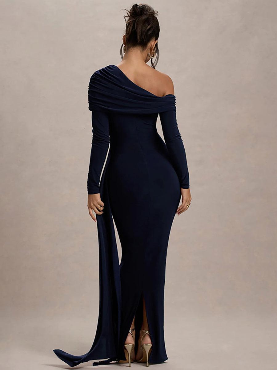 Slash Solid Maxi Elbise