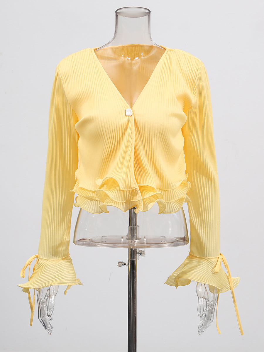 Bluse mit Falten