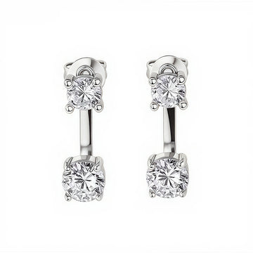 925 ayar Çift  moissanite zarif  küpe