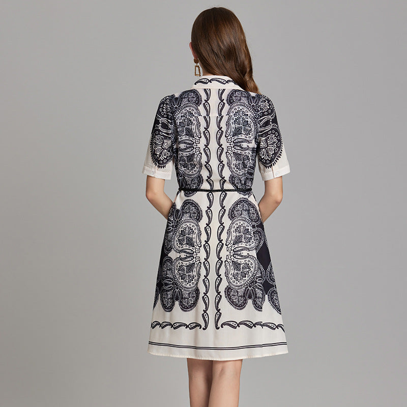 Désirée Color Block Pattern Printed Mini Dress