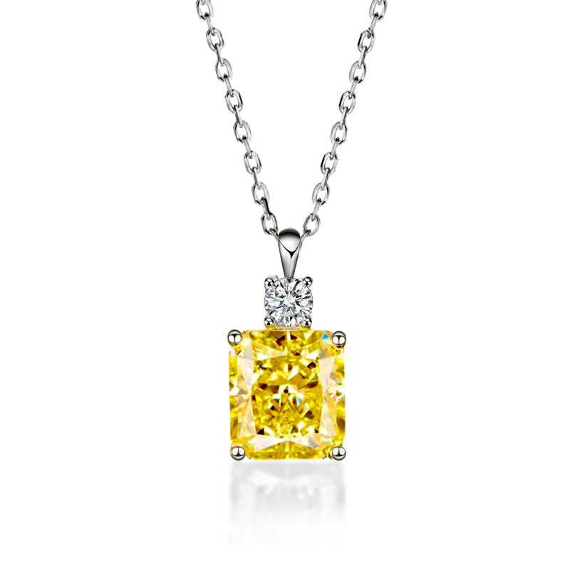 925 ayar buz çiçeği moissanite kolye