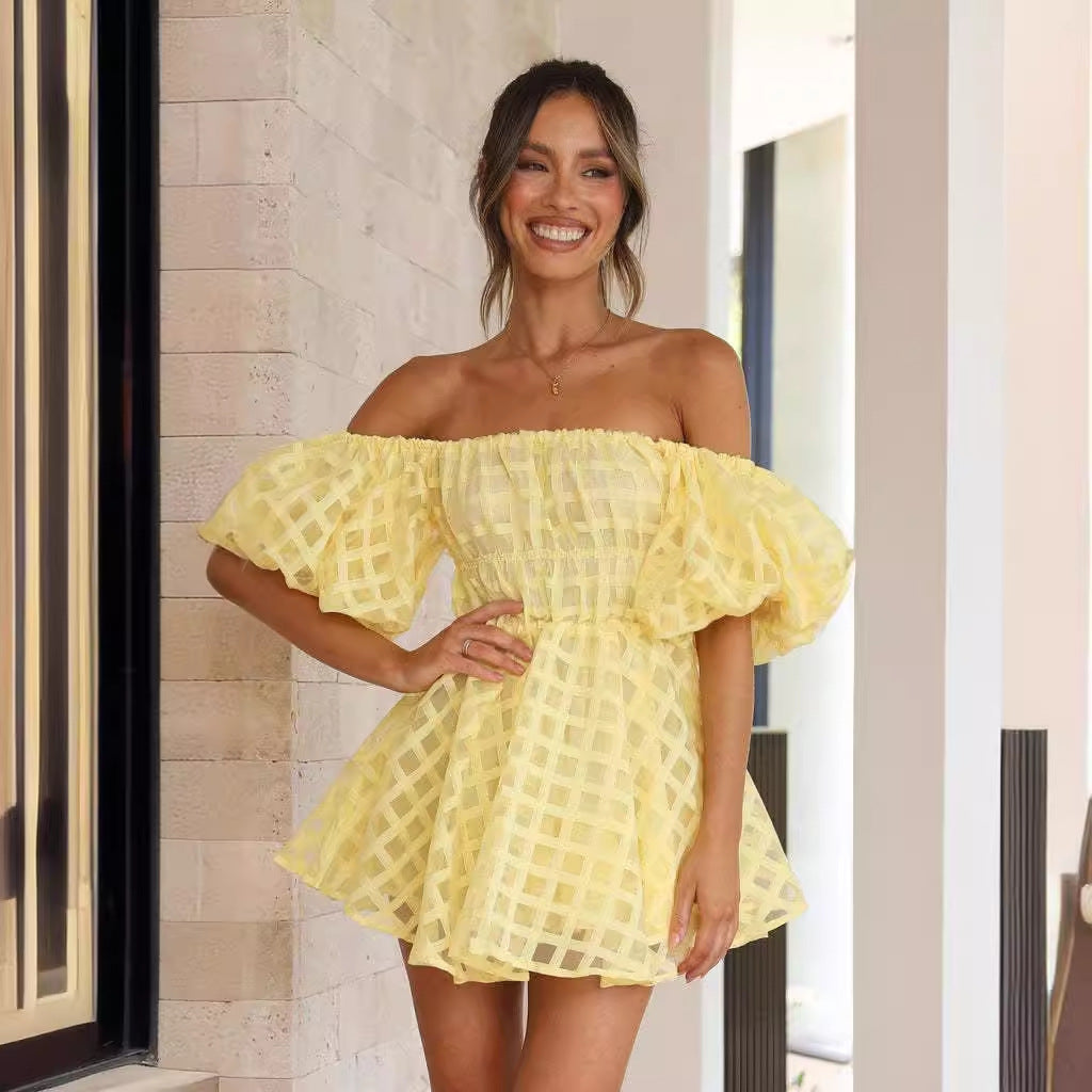 Malery Mini Elbise - Sarı