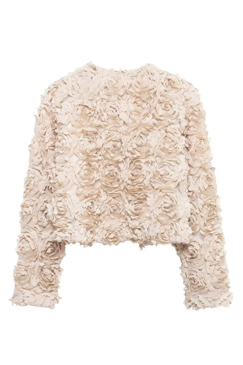 Alice Short Jacket with Floral Applique