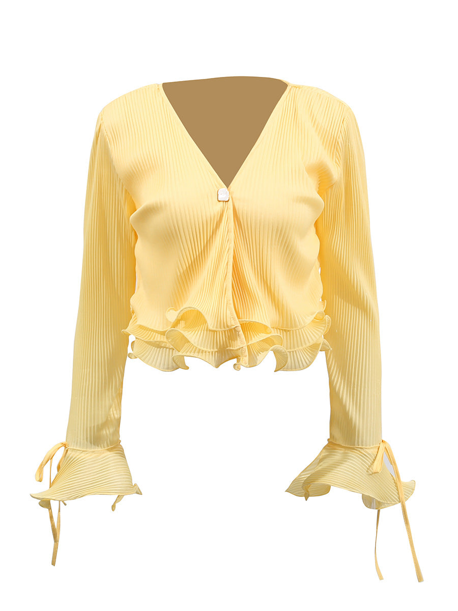 Bluse mit Falten