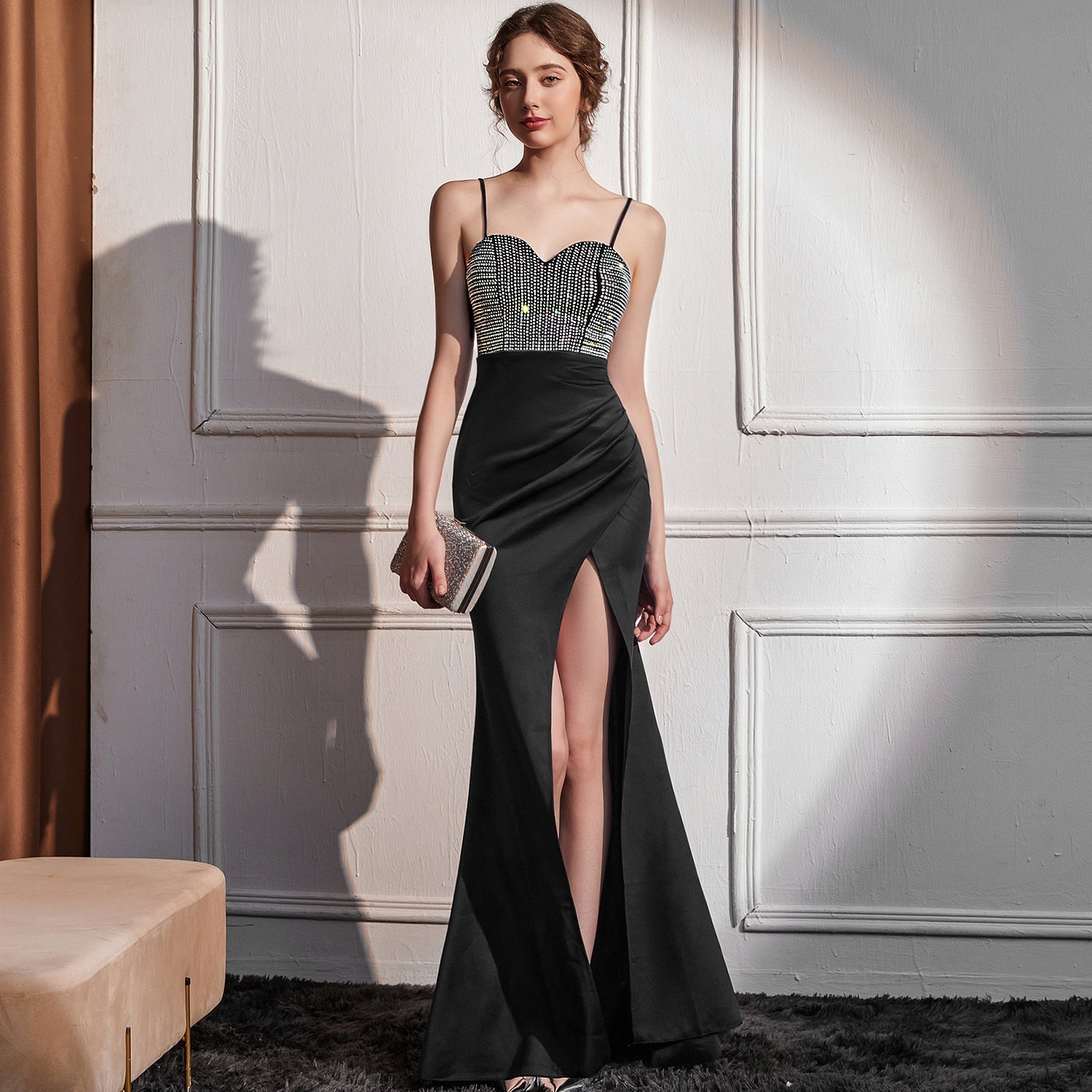 Strass-Maxikleid