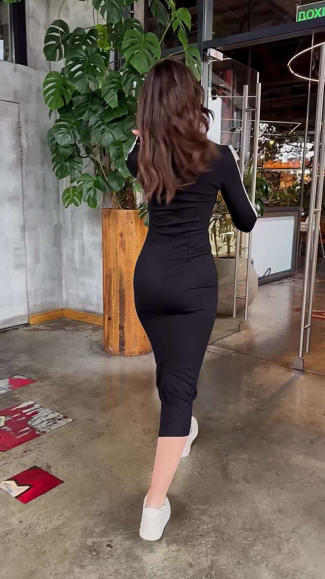Alisora Fermuarlı Sportif  Midi Elbise