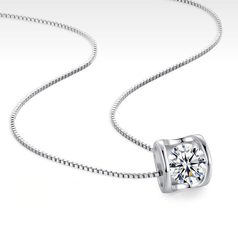 925 Ayar Gümüş Angel Kiss – Moissanite Kolye