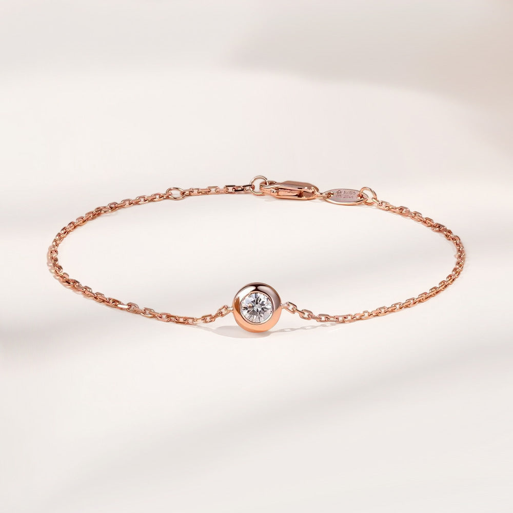 S925 ayar gümüş moissanite kabarcık bileklik