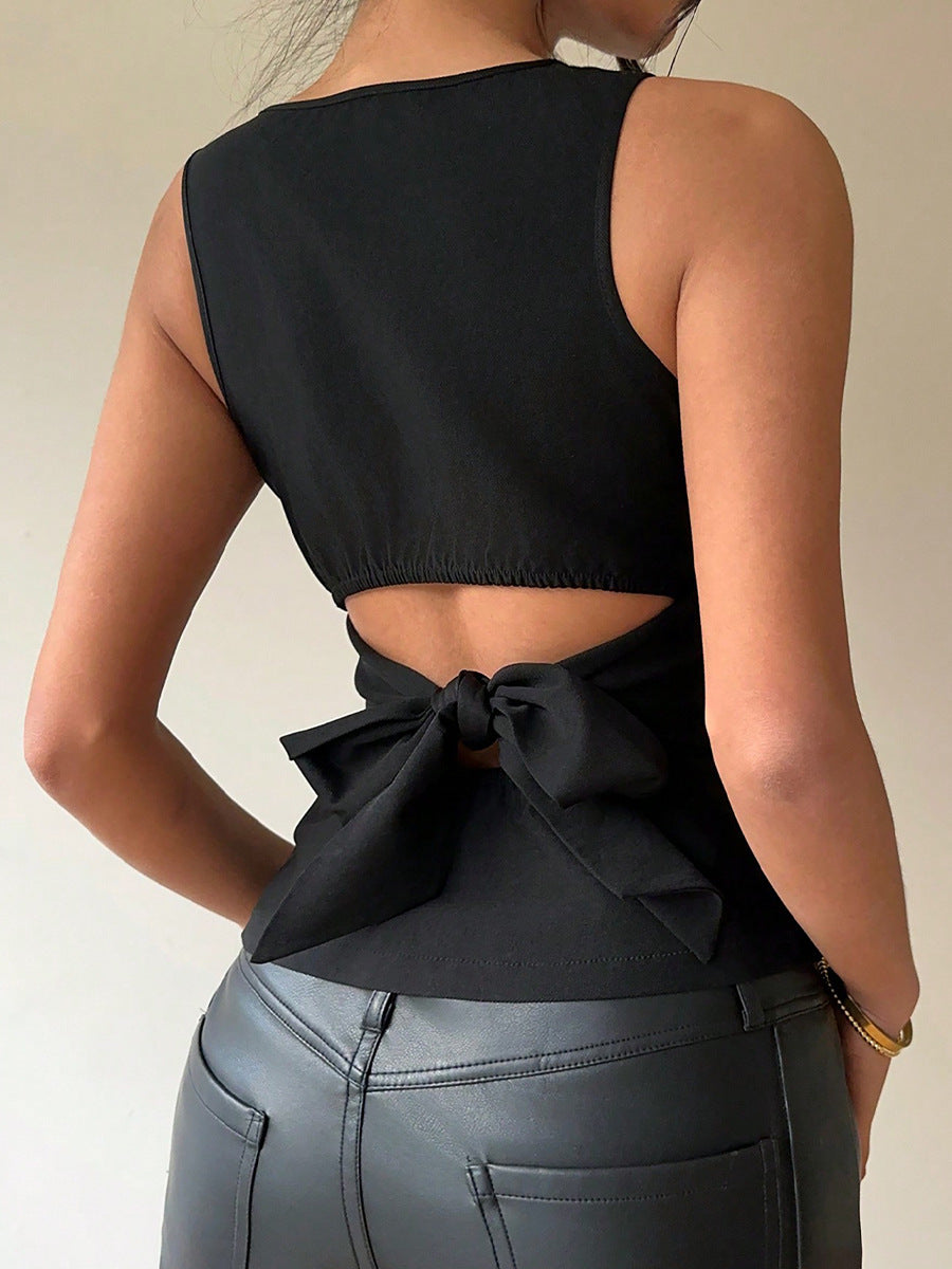 Elastik Slim Fit Kolsuz Mini Yelek
