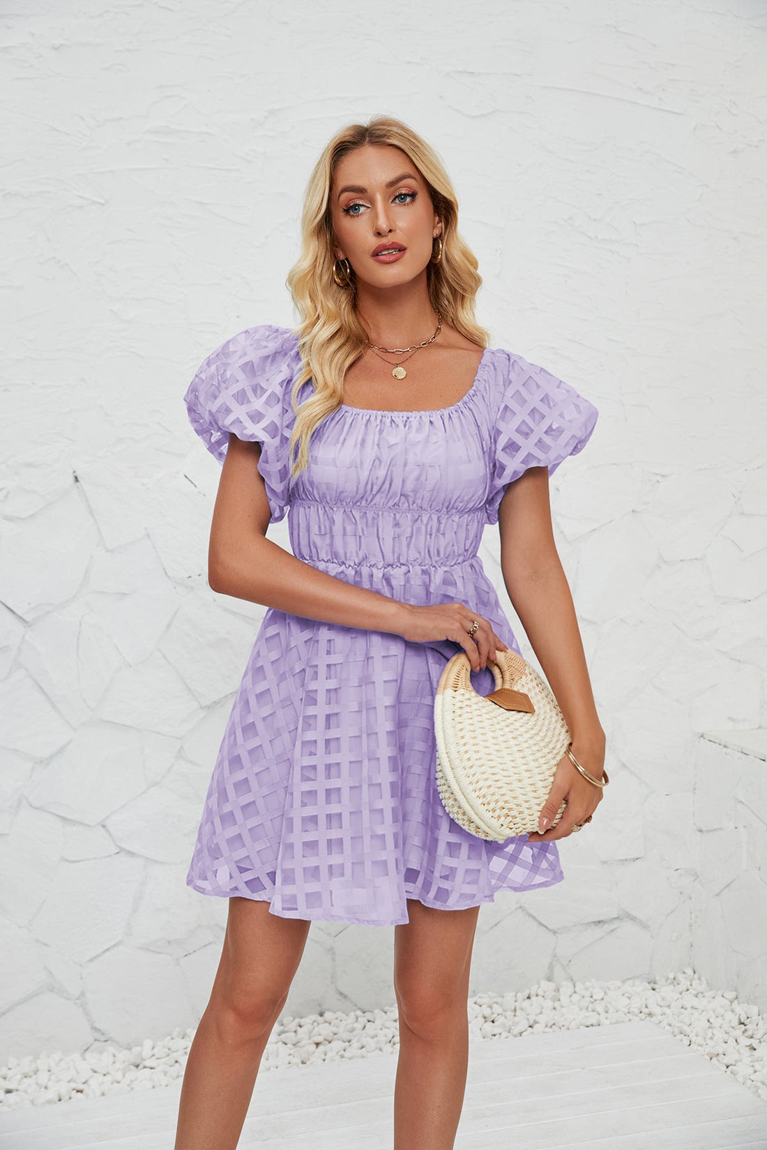 Malery Mini Elbise - Mor