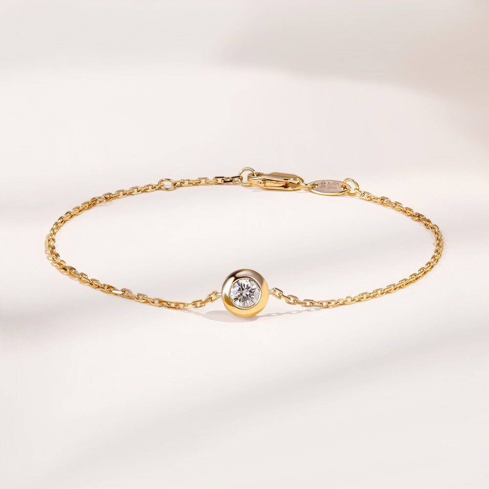 S925 ayar gümüş moissanite kabarcık bileklik
