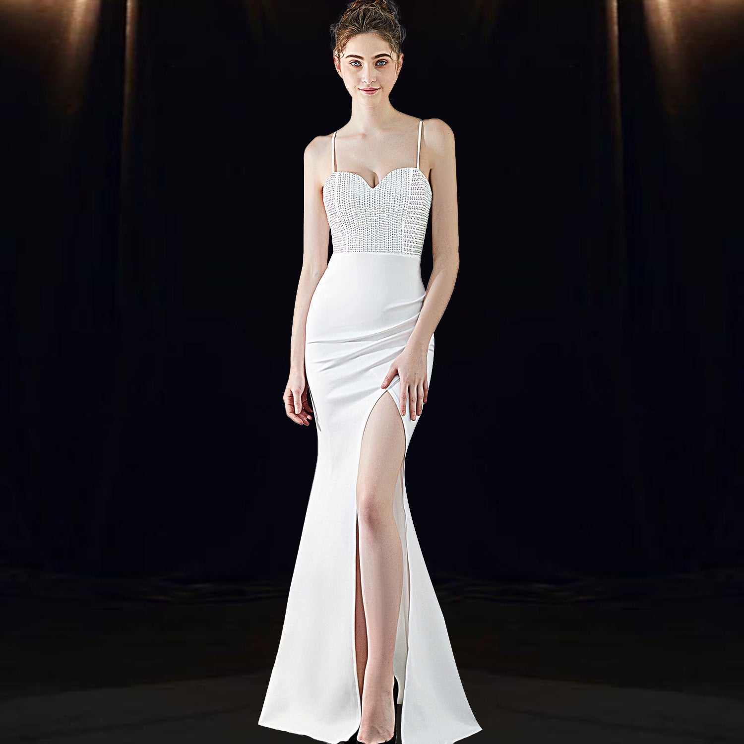 Strass-Maxikleid