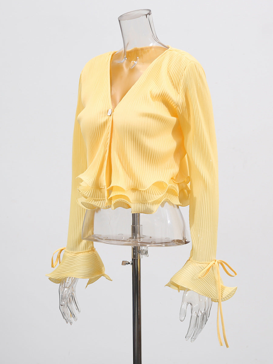 Bluse mit Falten