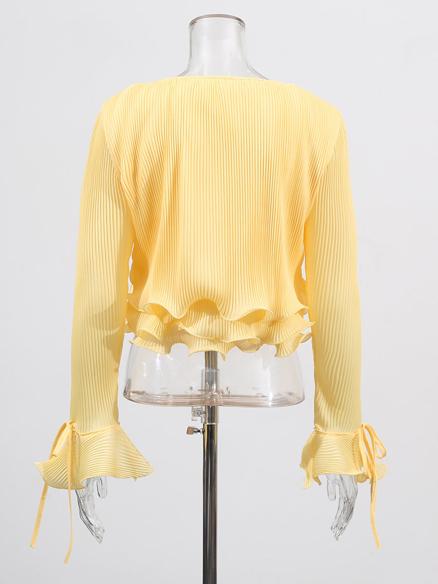 Bluse mit Falten