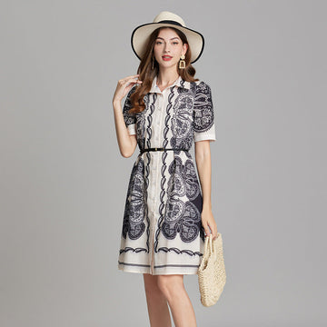 Désirée Color Block Pattern Printed Mini Dress