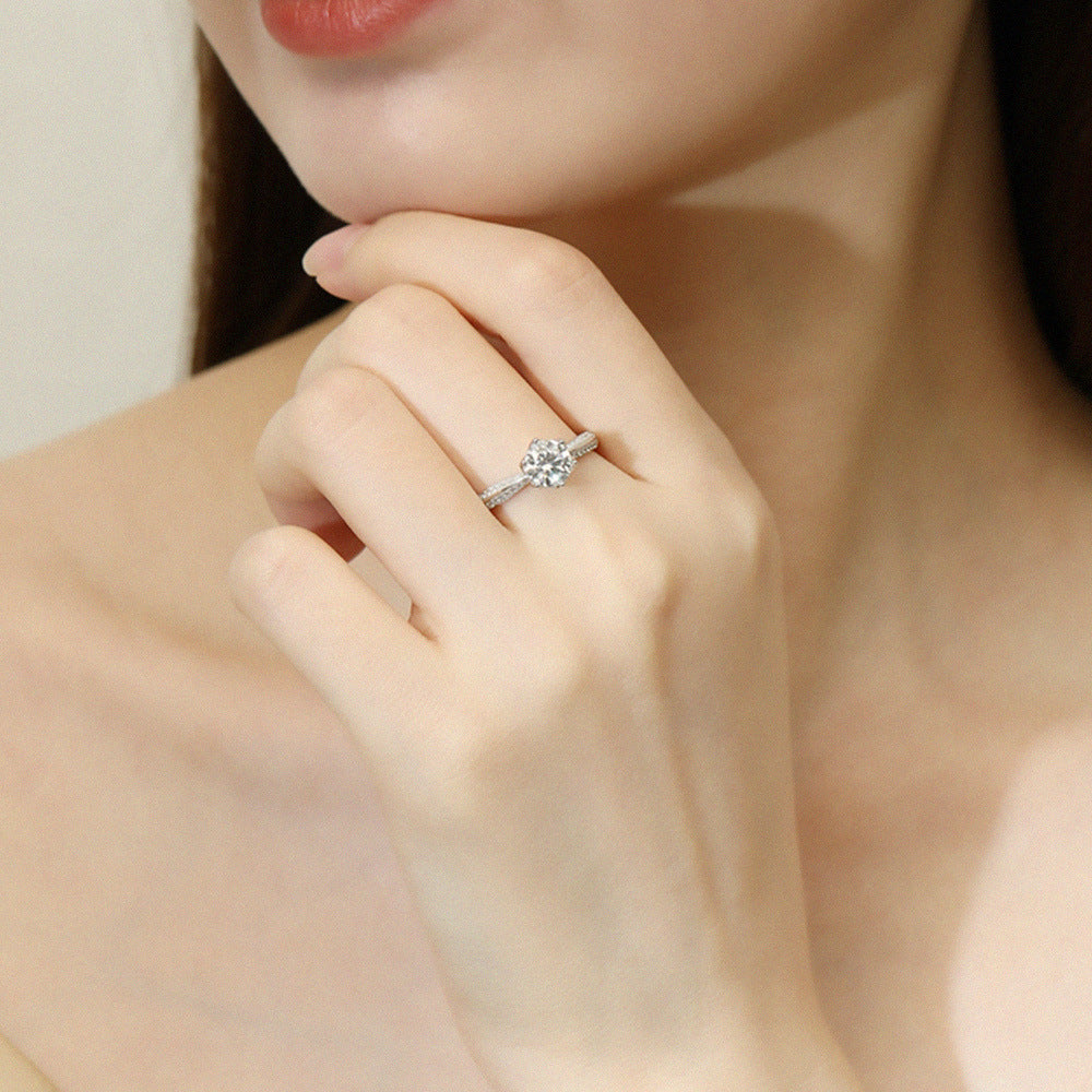 925 ayar ayarlanabilir  Moissanite yüzük