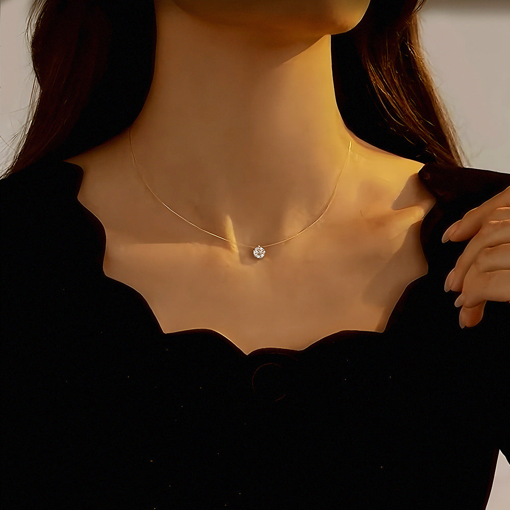 925 ayar Moissanite Denizkızı Gözyaşı Kolye