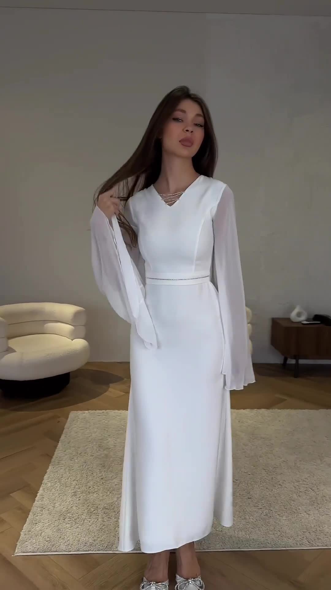Alisora Kol Dökümlü Midi Elbise