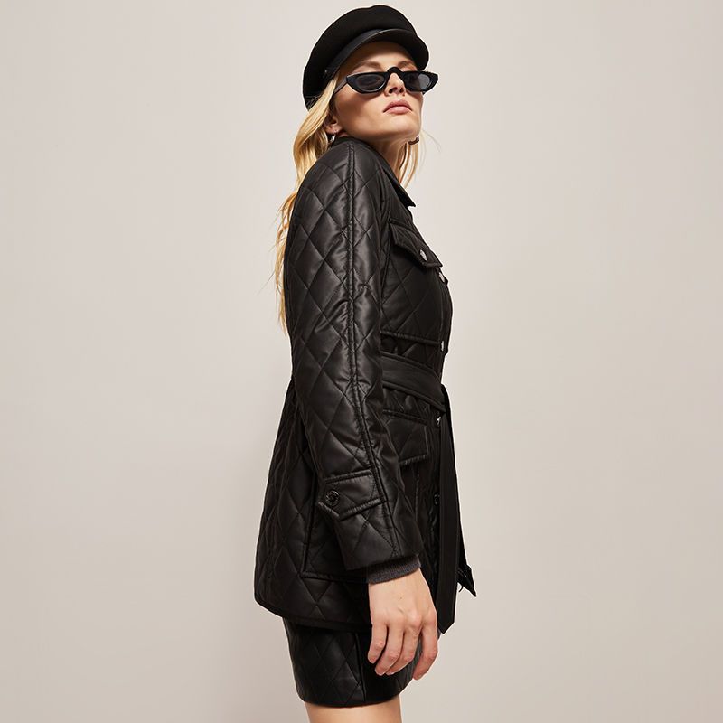 Midnight Luxe Quilted Jacket Coat