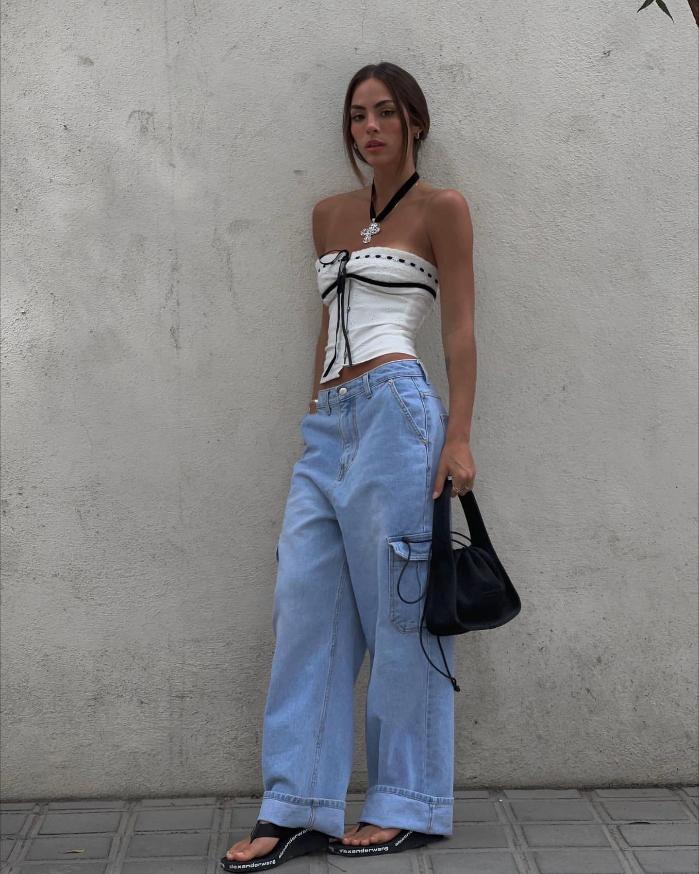 Eily Vintage Crop Bluse