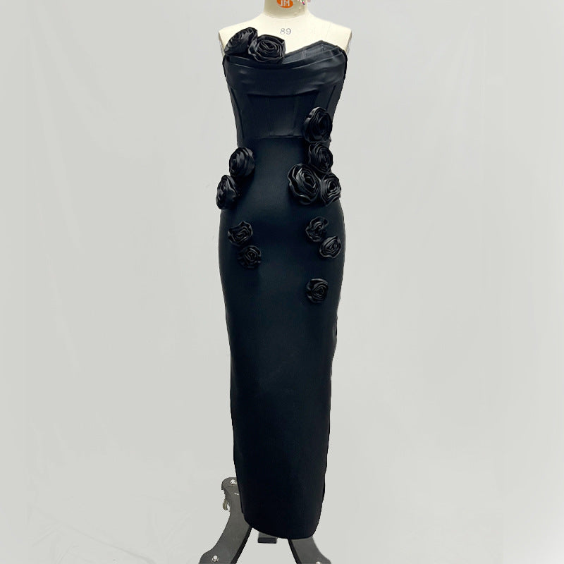 Arushi trägerloses Maxikleid mit Blumenmuster und Bandagen