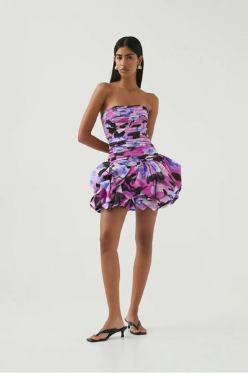 Amerigo Ruch trägerloses Minikleid - Farbig