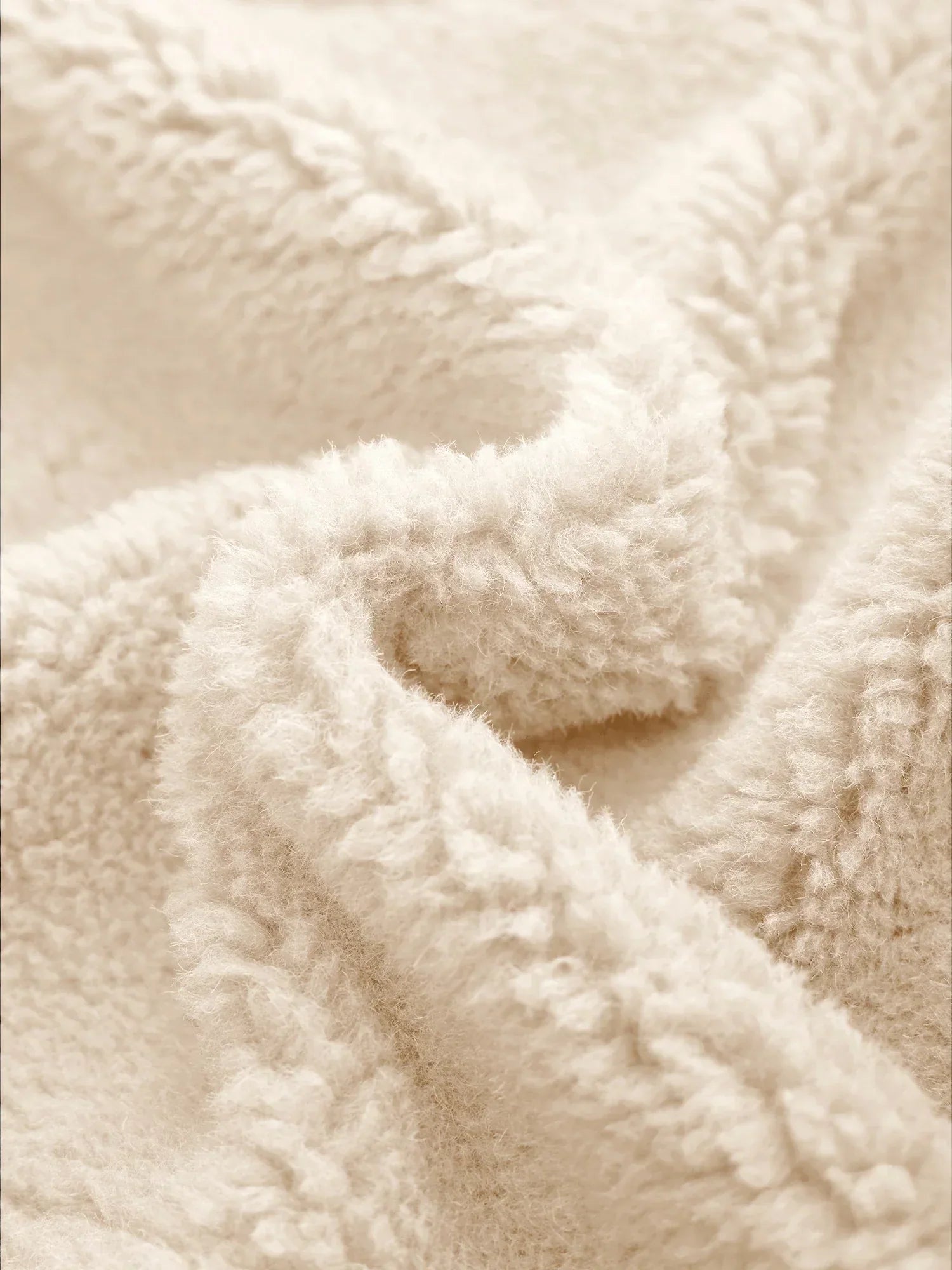 Yün Çentik Yaka Uzun Kollu Peluş Kaban