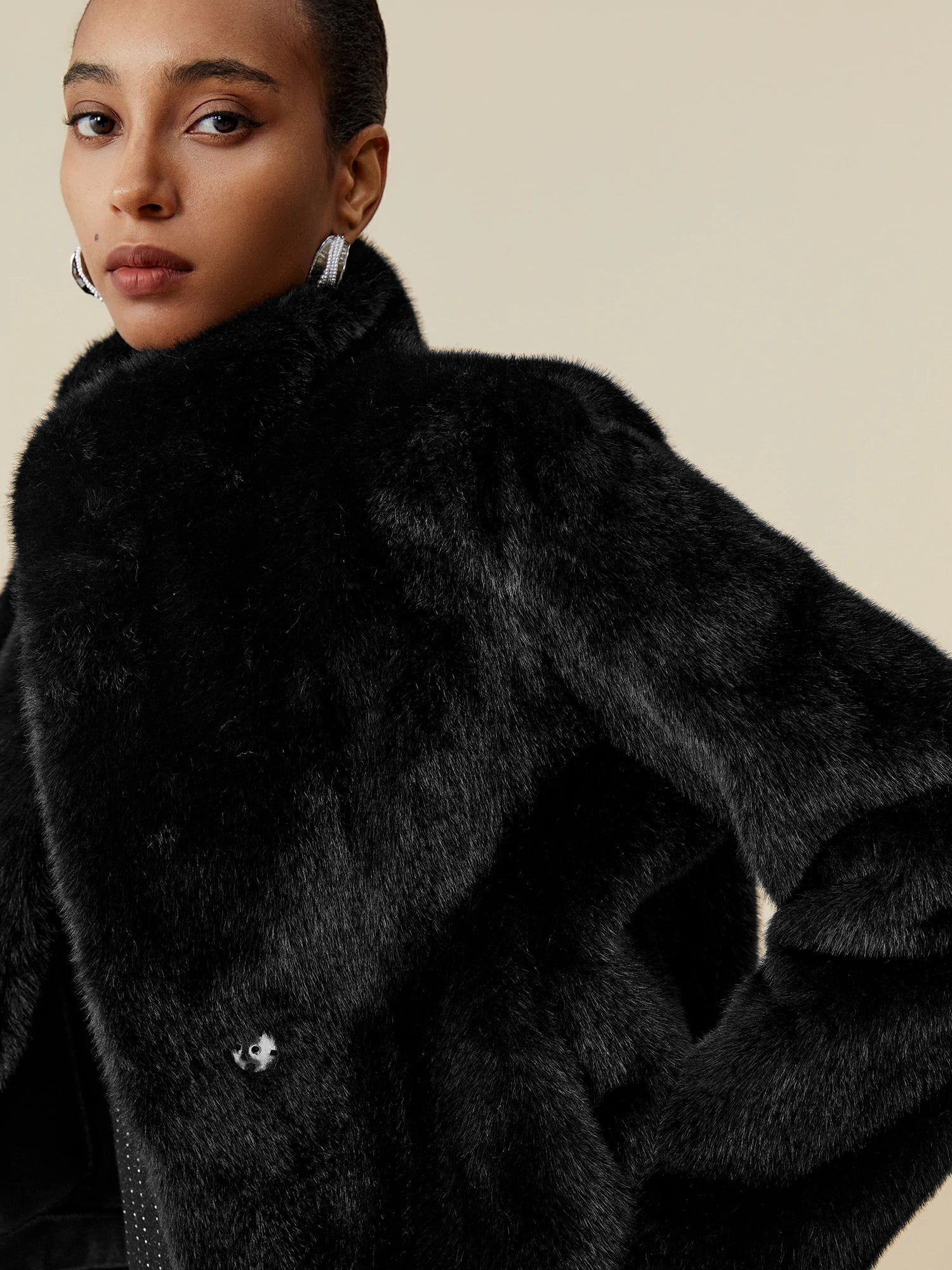 Women's Collar Eco-Friendly Fur Short Coat