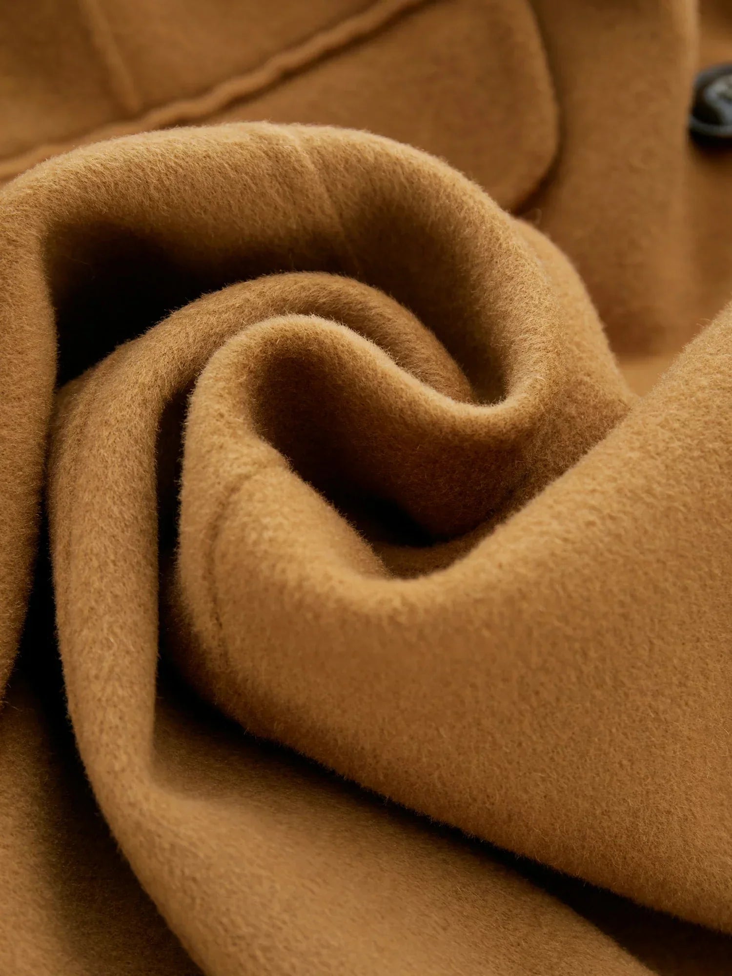 Wool Notched Collar Classic Double-Breasted Coat