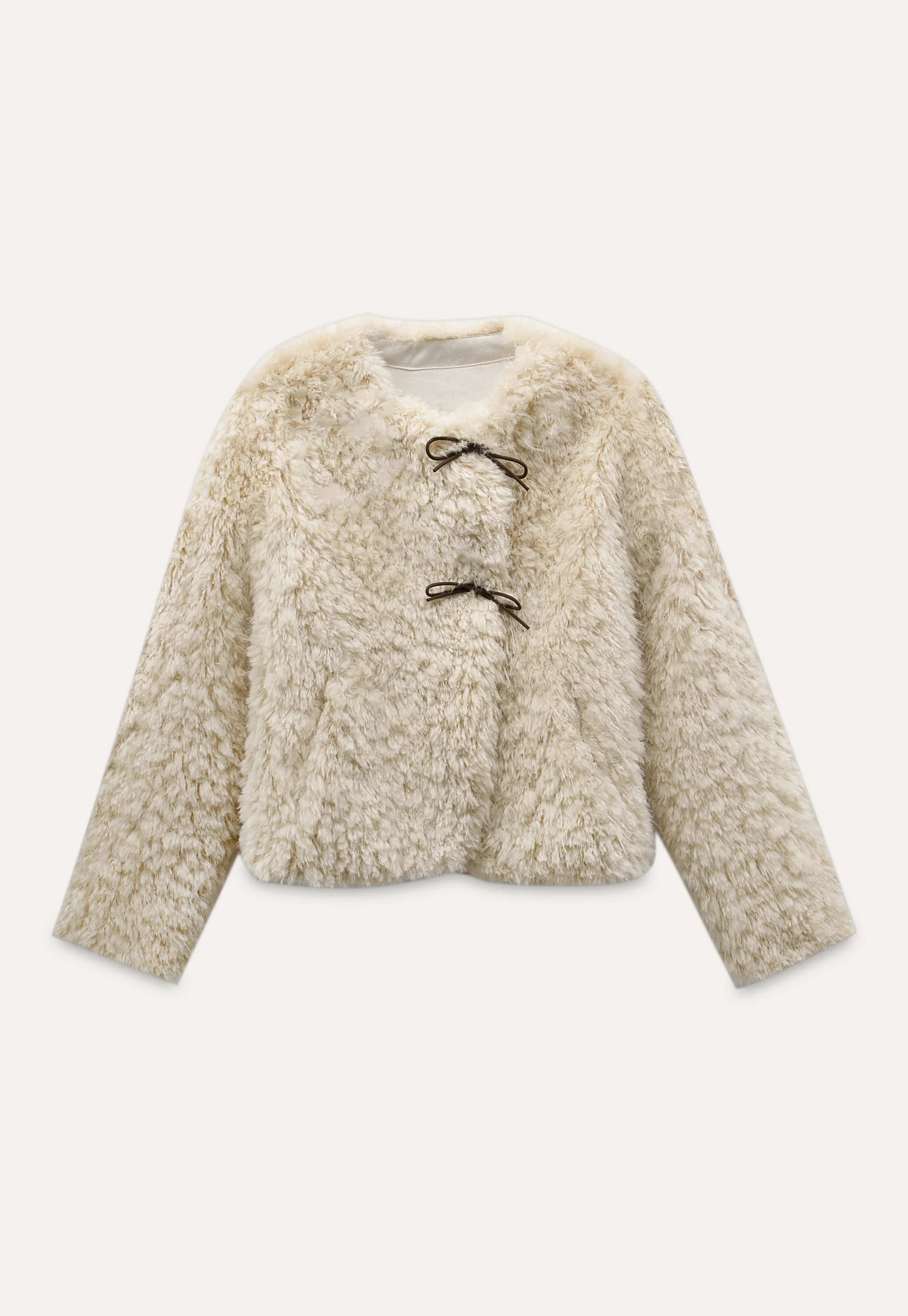 Faltbare Kunstpelzjacke für Damen
