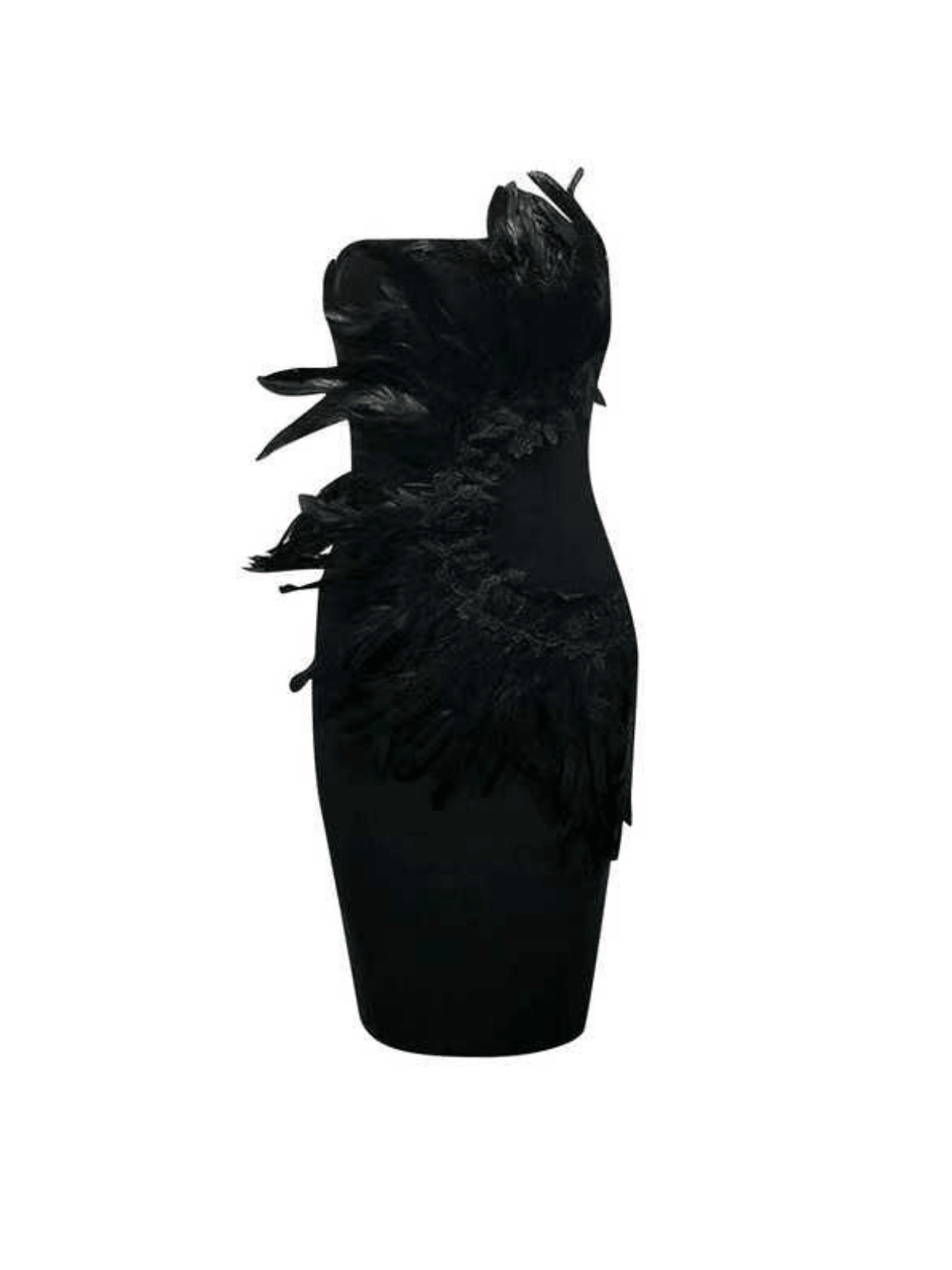 Paislee Feathered Bandage Mini Dress