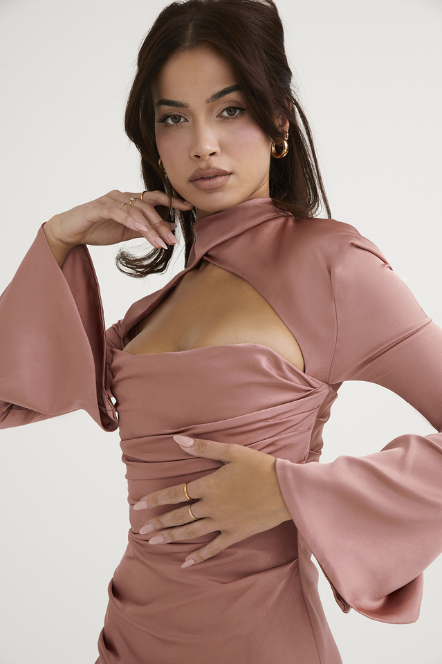 Toira Halter Mini Elbise-Siyah