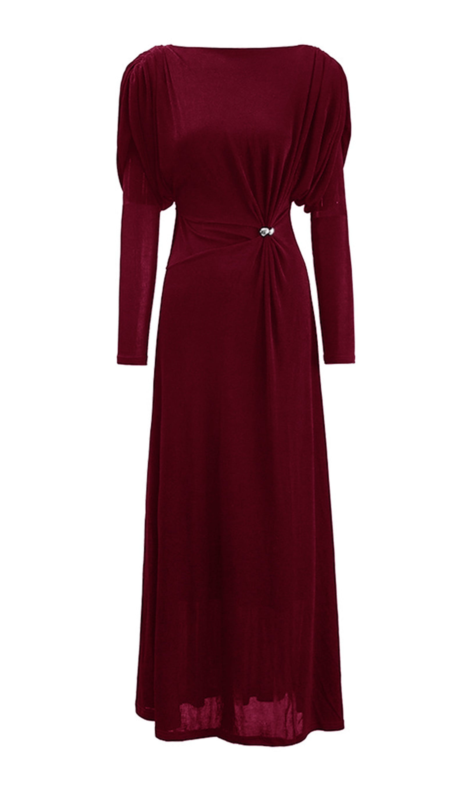 Maxikleid mit metallischen Verzierungen 