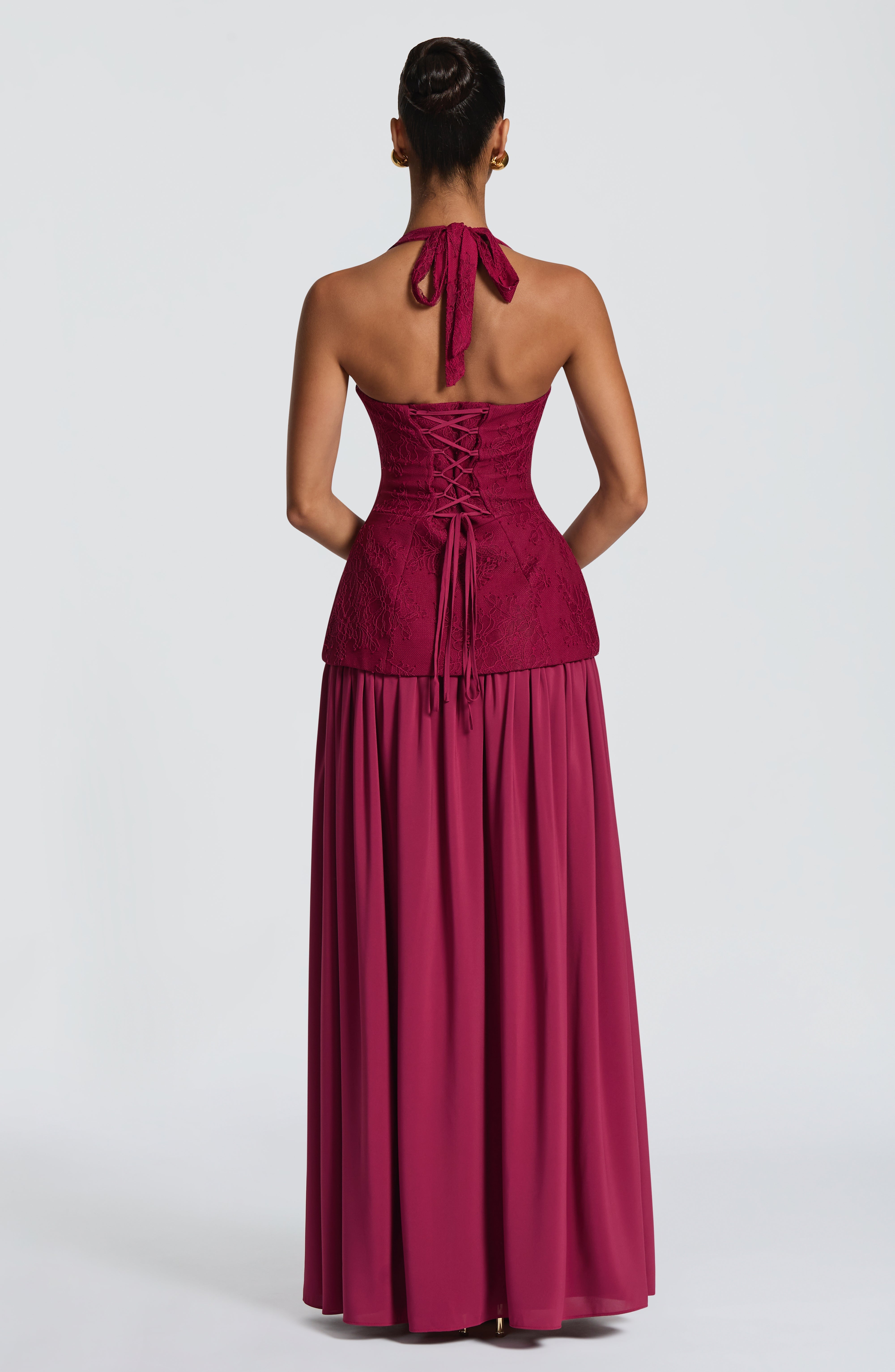 Almira Maxi Elbise - Mulberry