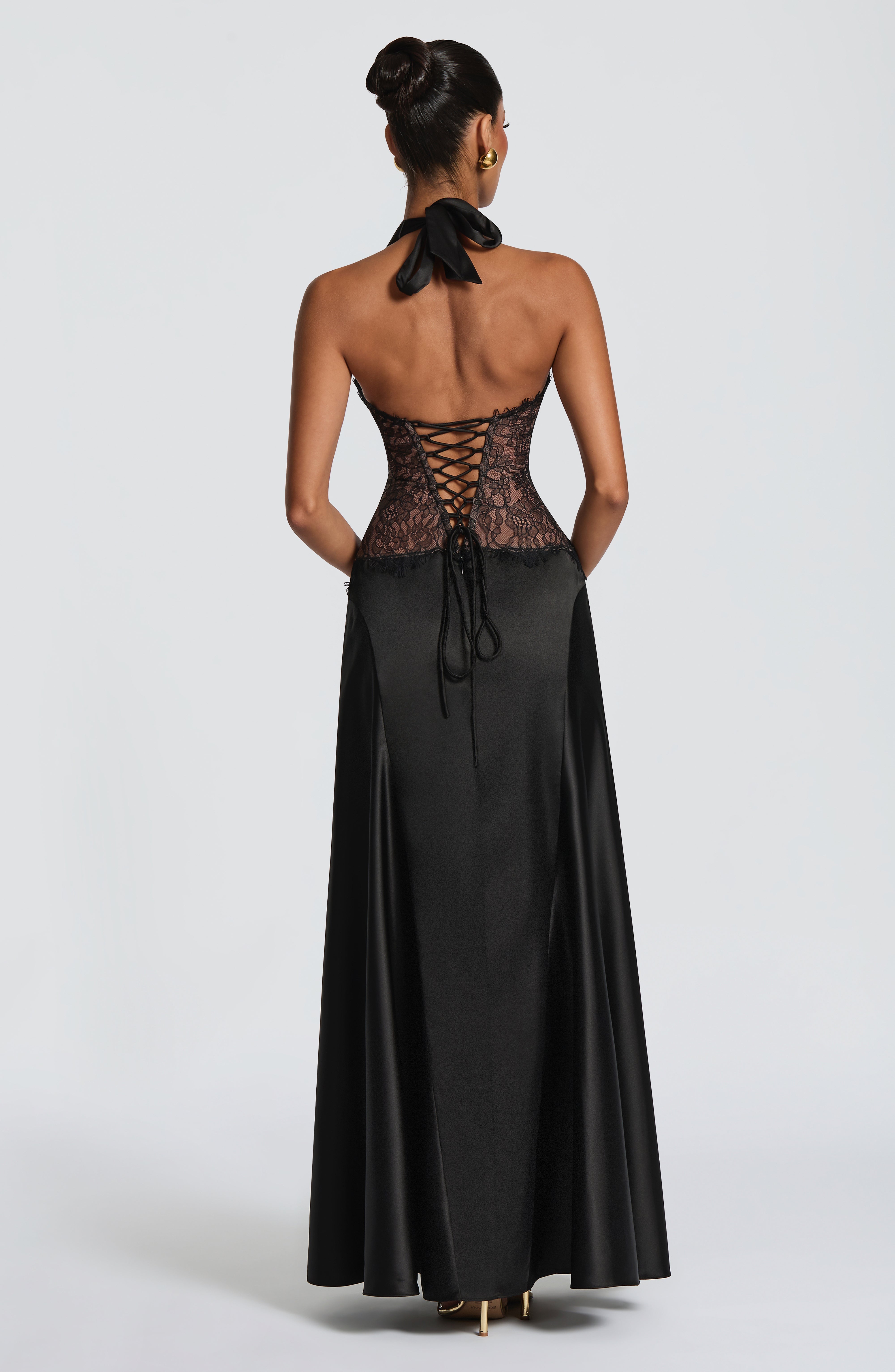 Virella Maxi Elbise - Siyah