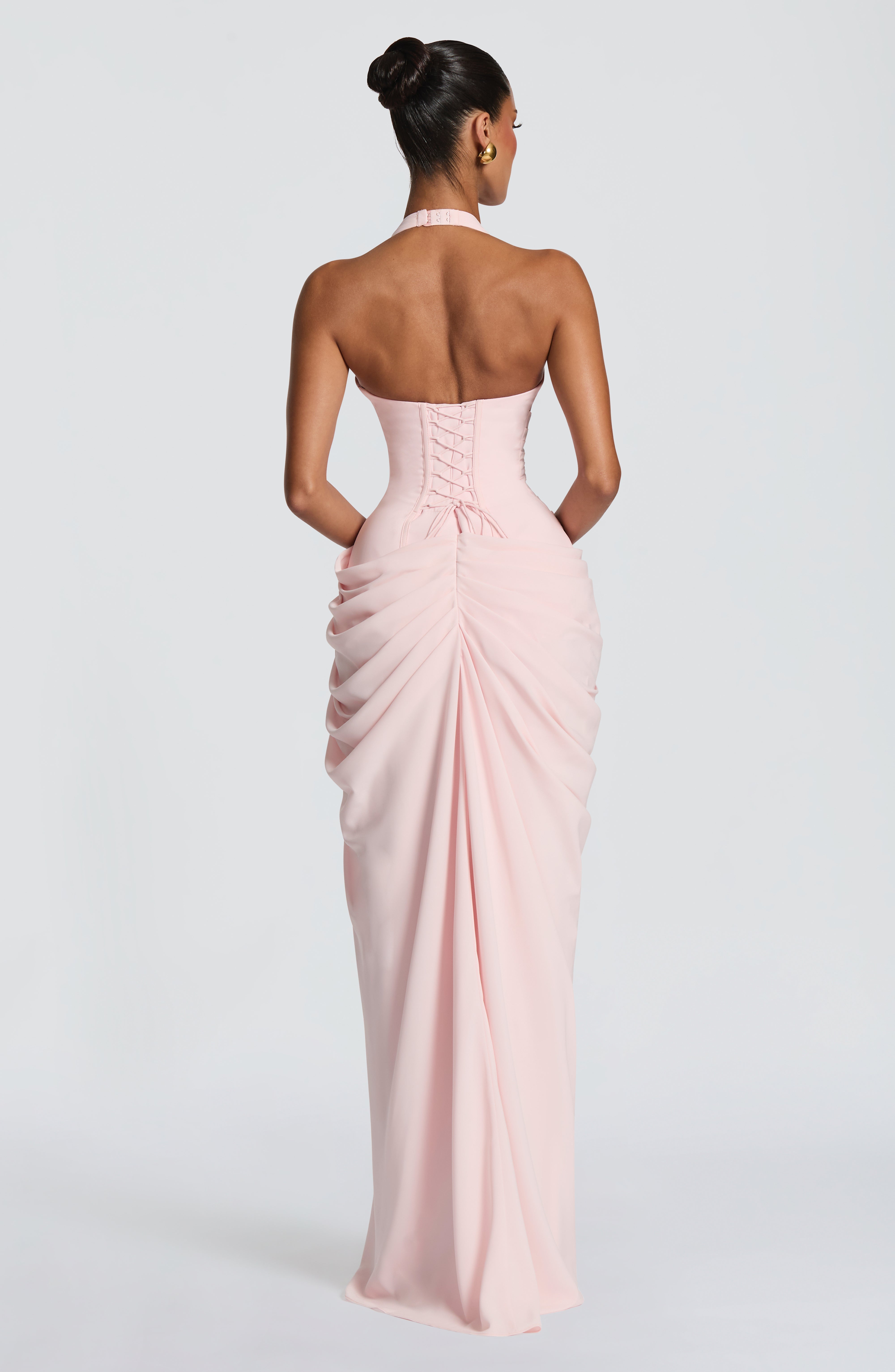 Minette Maxi Elbise - Pembe