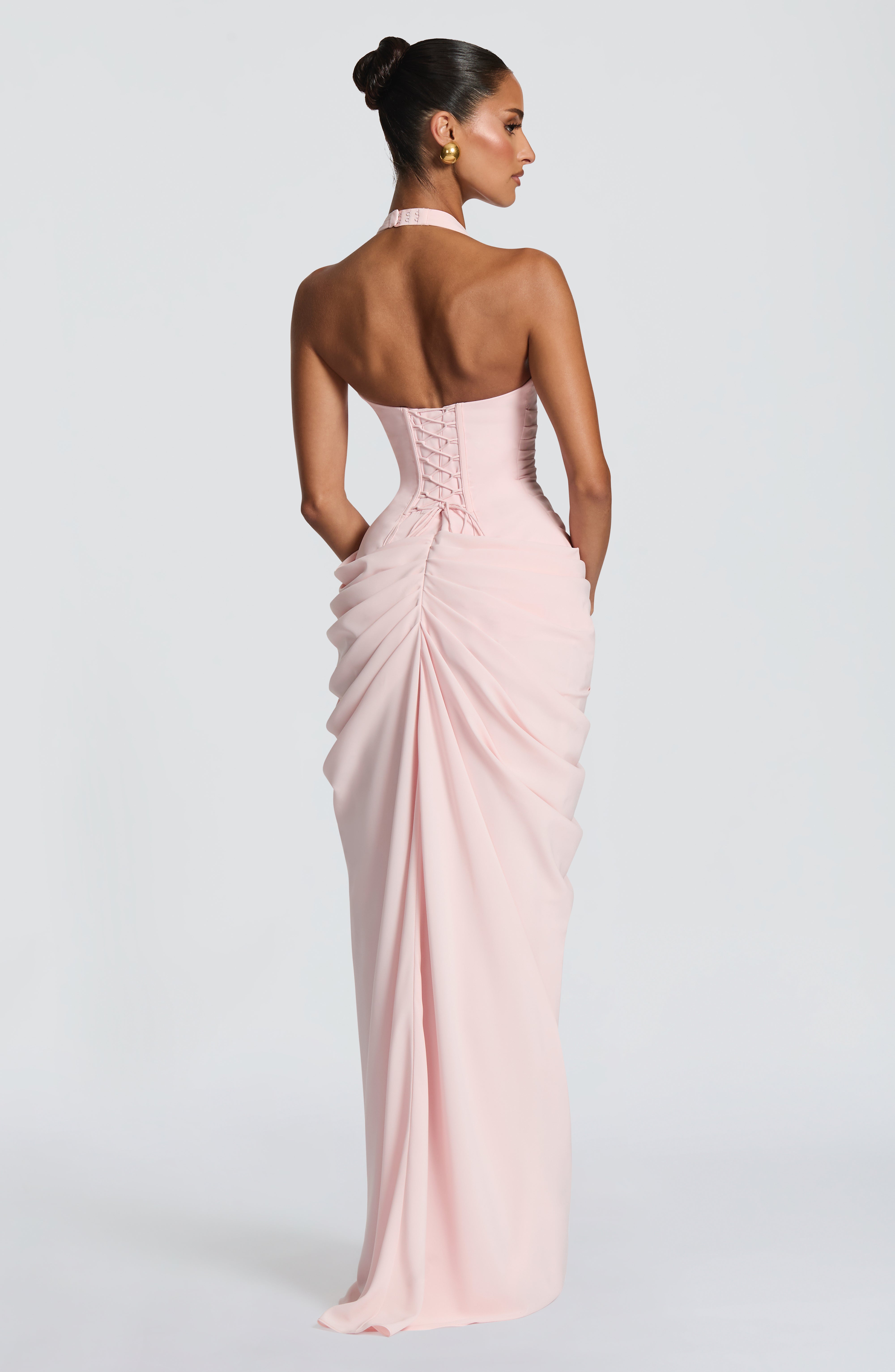 Minette Maxi Elbise - Pembe